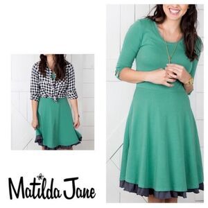 Matilda Jane Joanna Gaines Women's Green Pasture Dress Size Small.Armpit to arm
